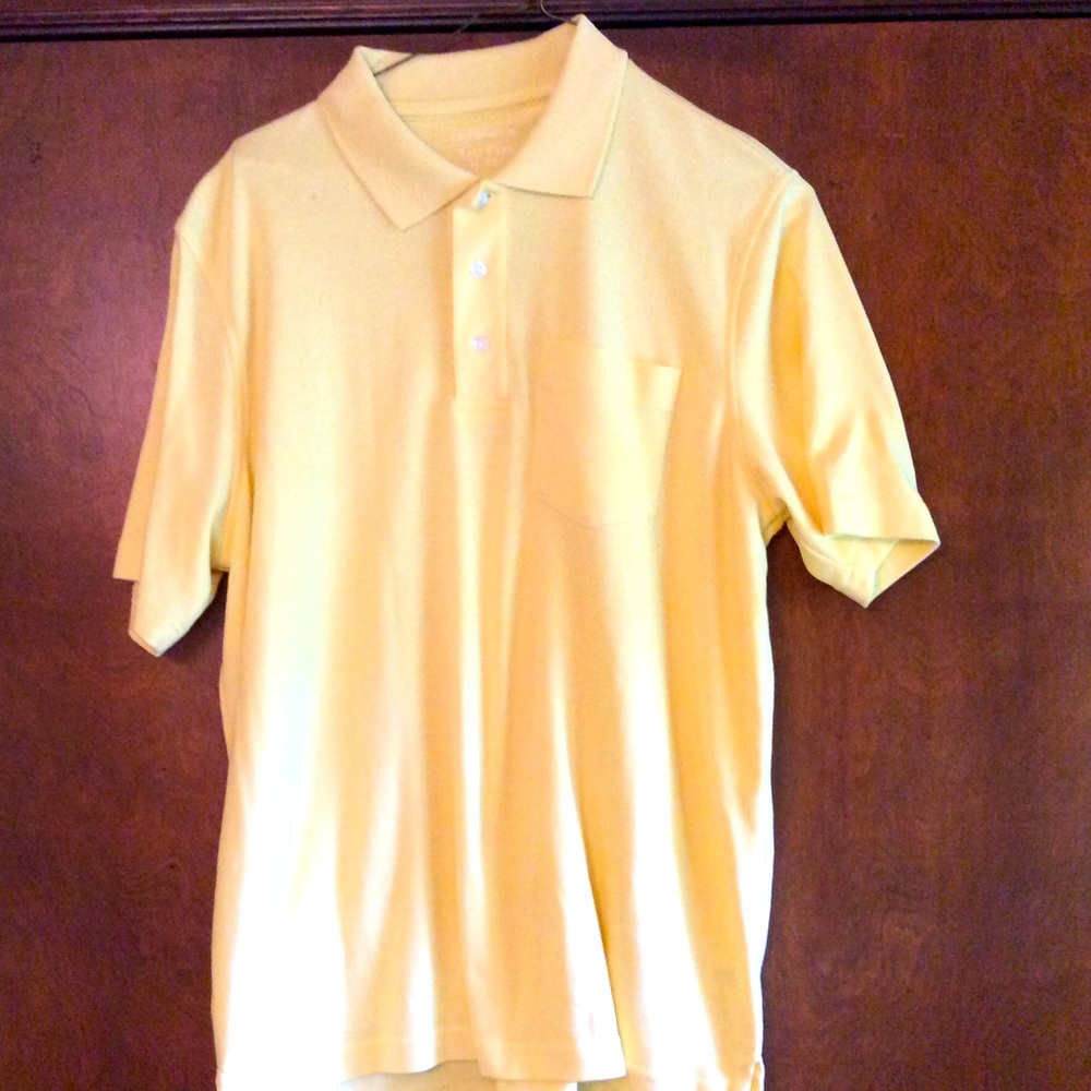 Yellow Polo Style shirt with Pocket.